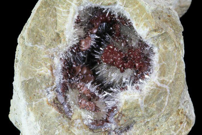 Aragonite & Kutnohorite Crystal Geode Half - Italy #61766